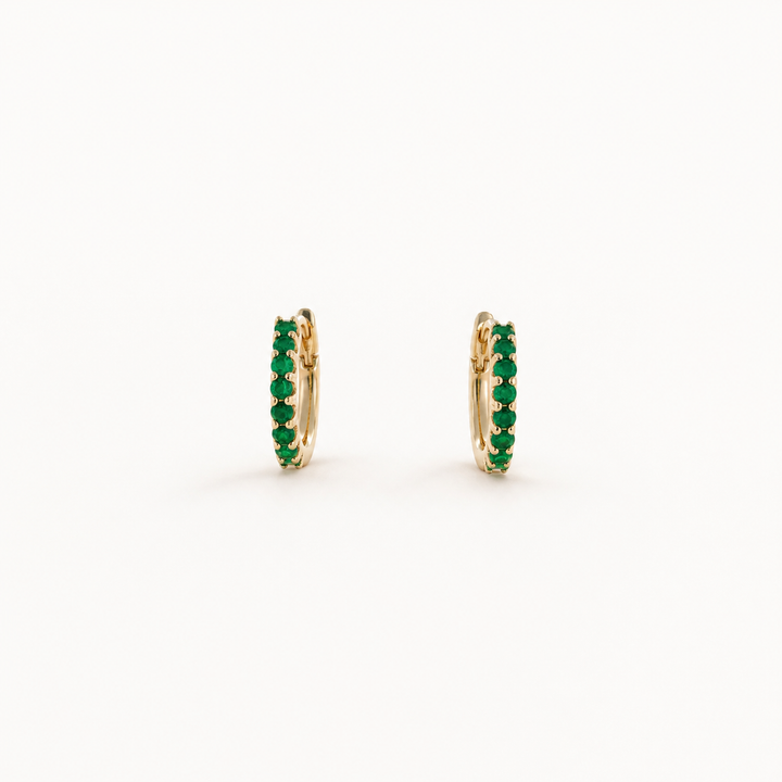 Emerald Whisper Hoops