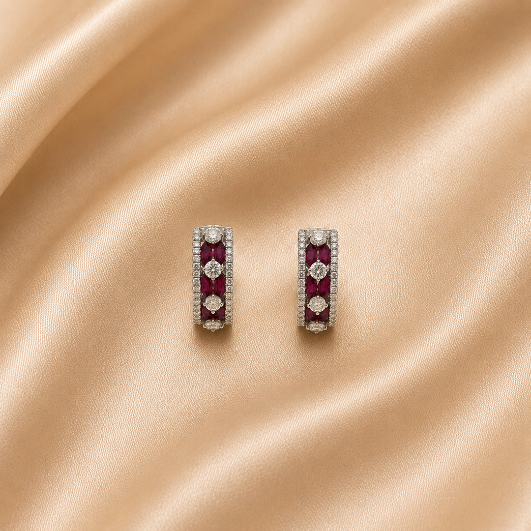 Scarlet Halo Hoop Earrings