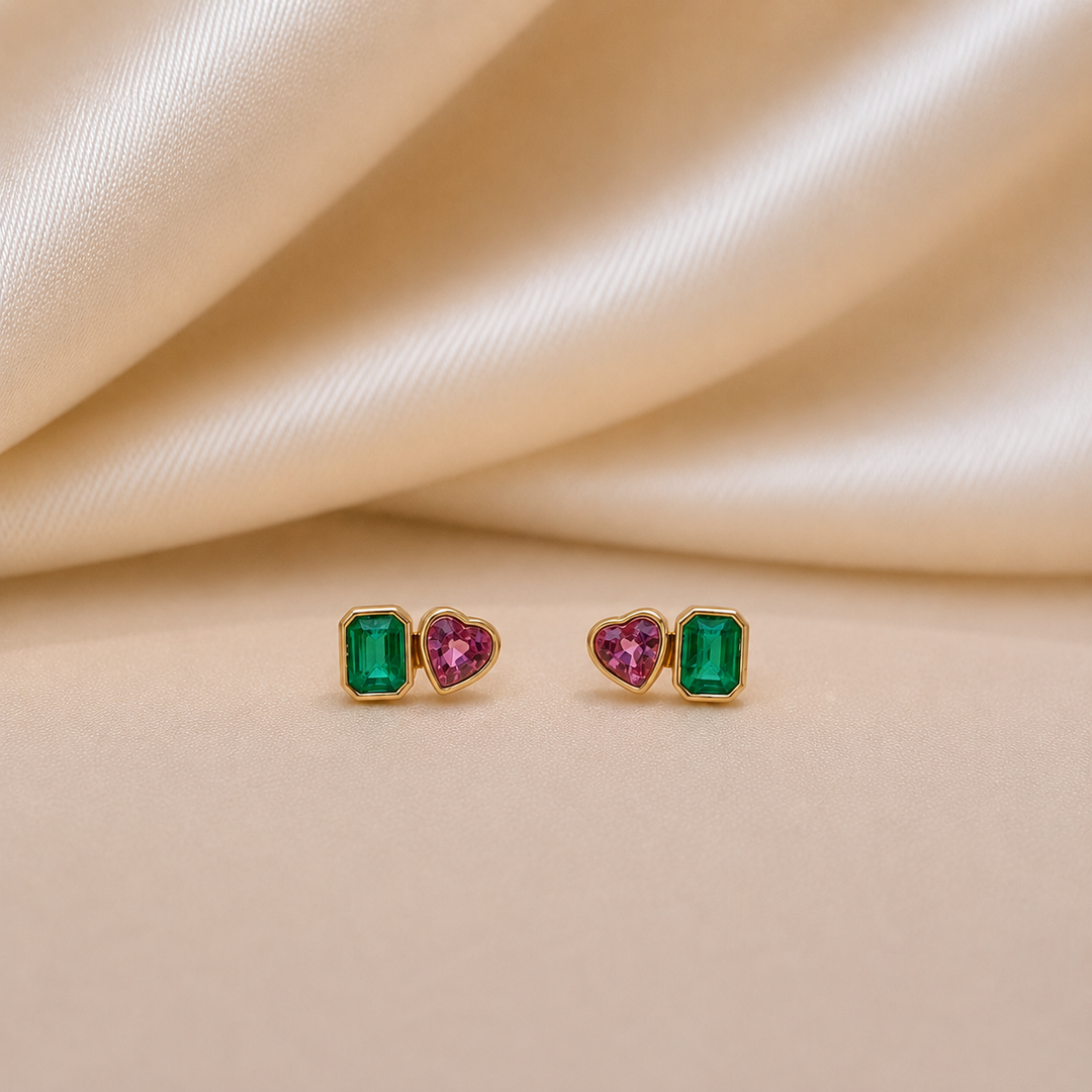 Amora Twin Gem Earrings