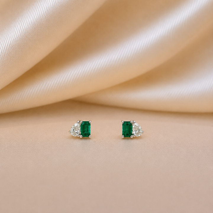 Emerald Duo Earrings