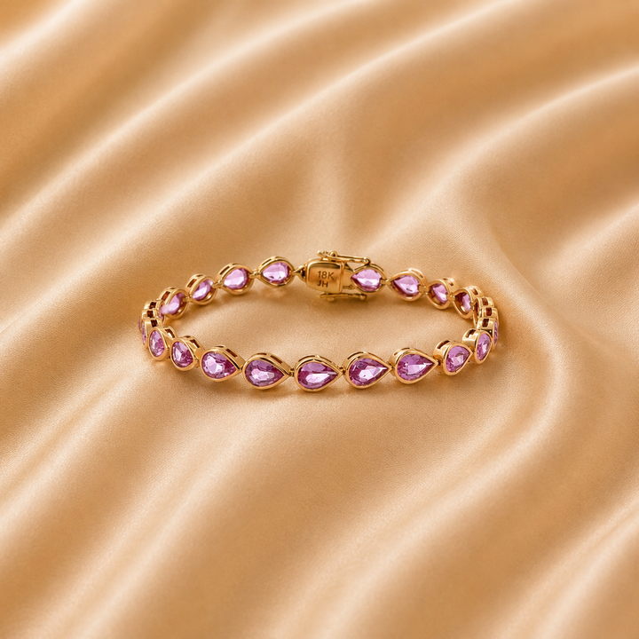 Adorala Rosé Cascade Tennis Bracelet