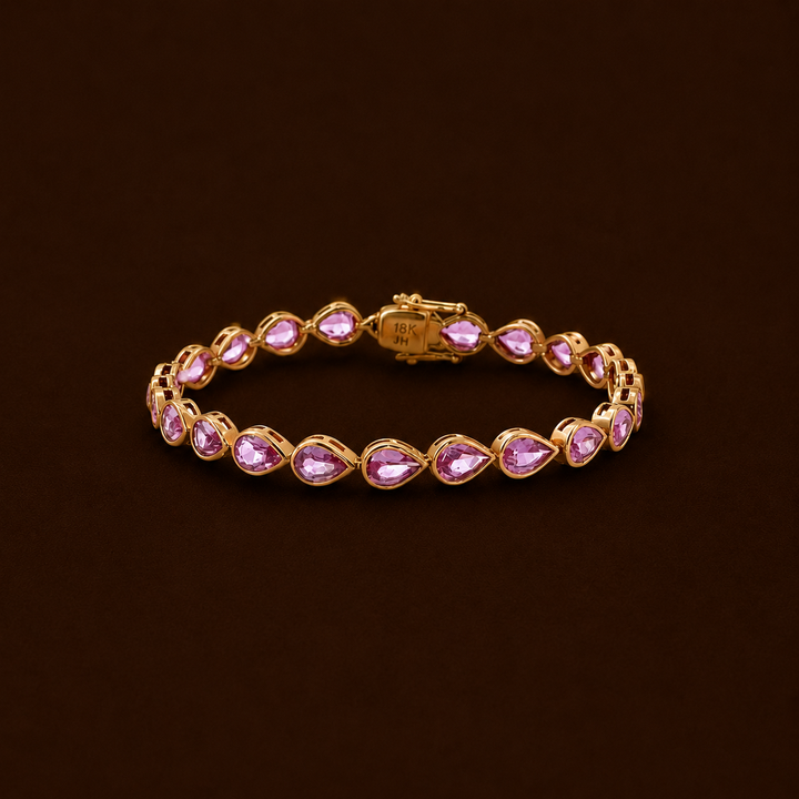 Adorala Rosé Cascade Tennis Bracelet