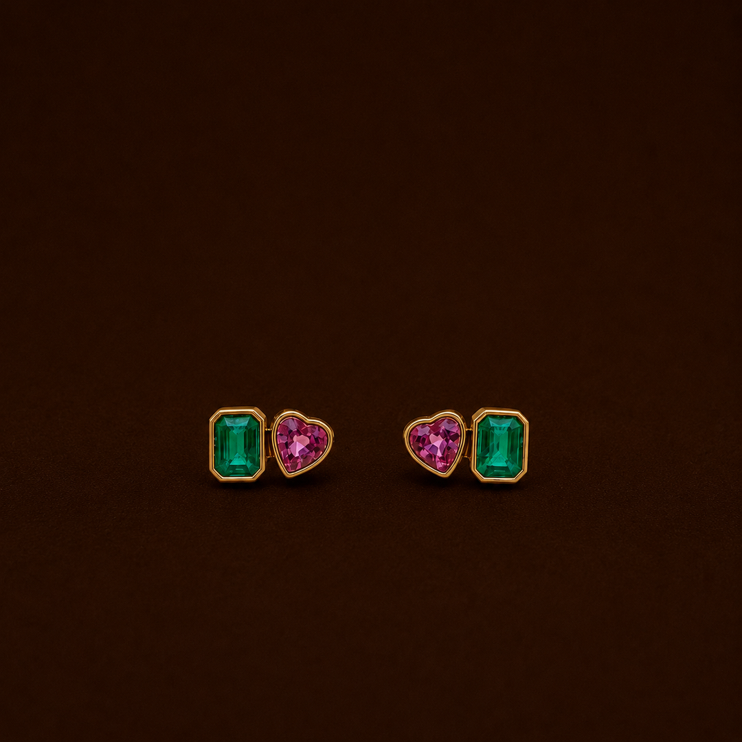 Amora Twin Gem Earrings
