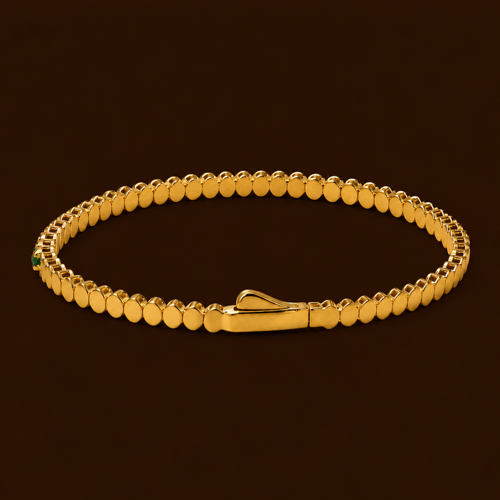 Adorala Émeraude Lumière Tennis Bracelet