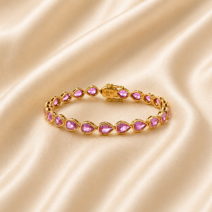 Adorala Rosé Cascade Tennis Bracelet